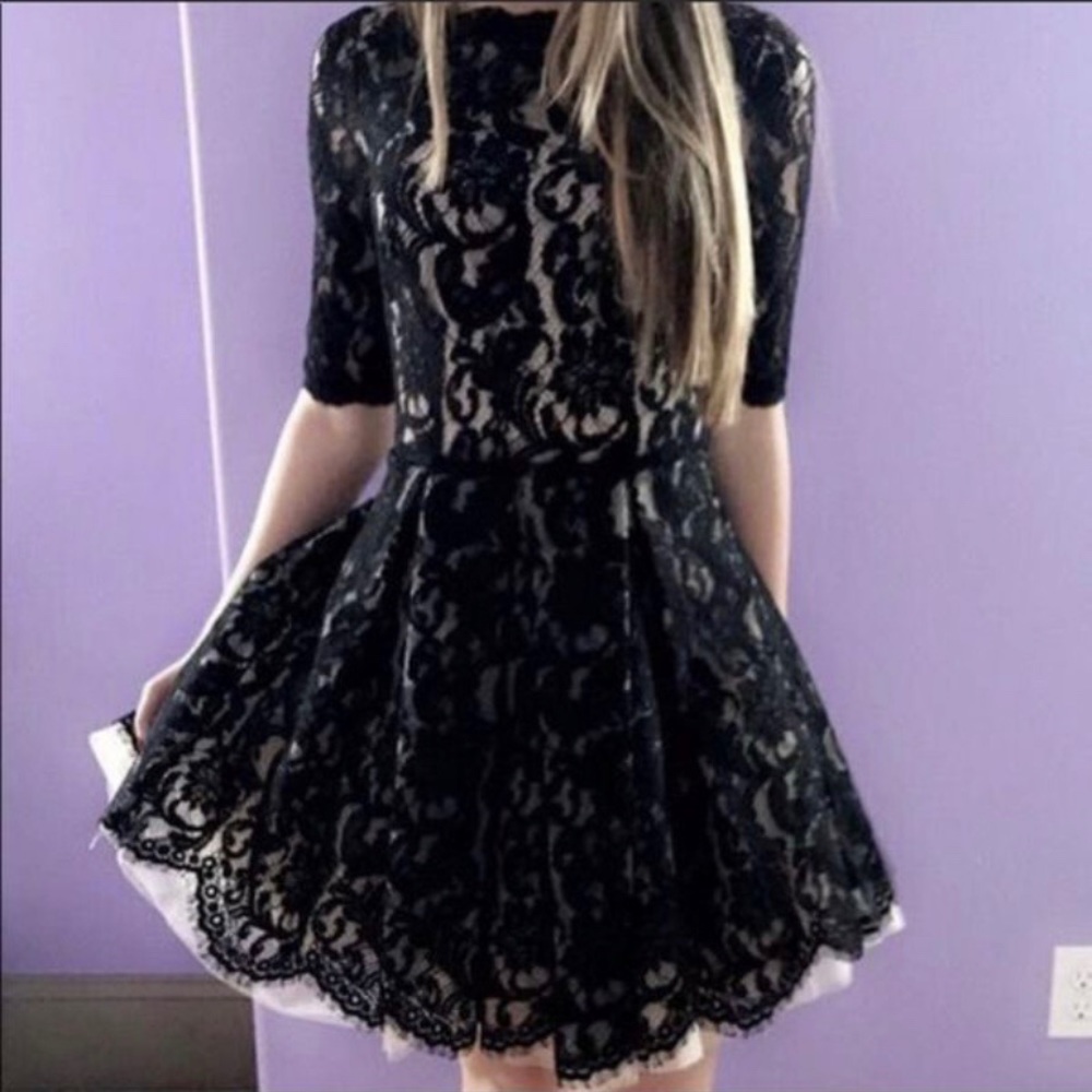 Fit and flare lace dress
